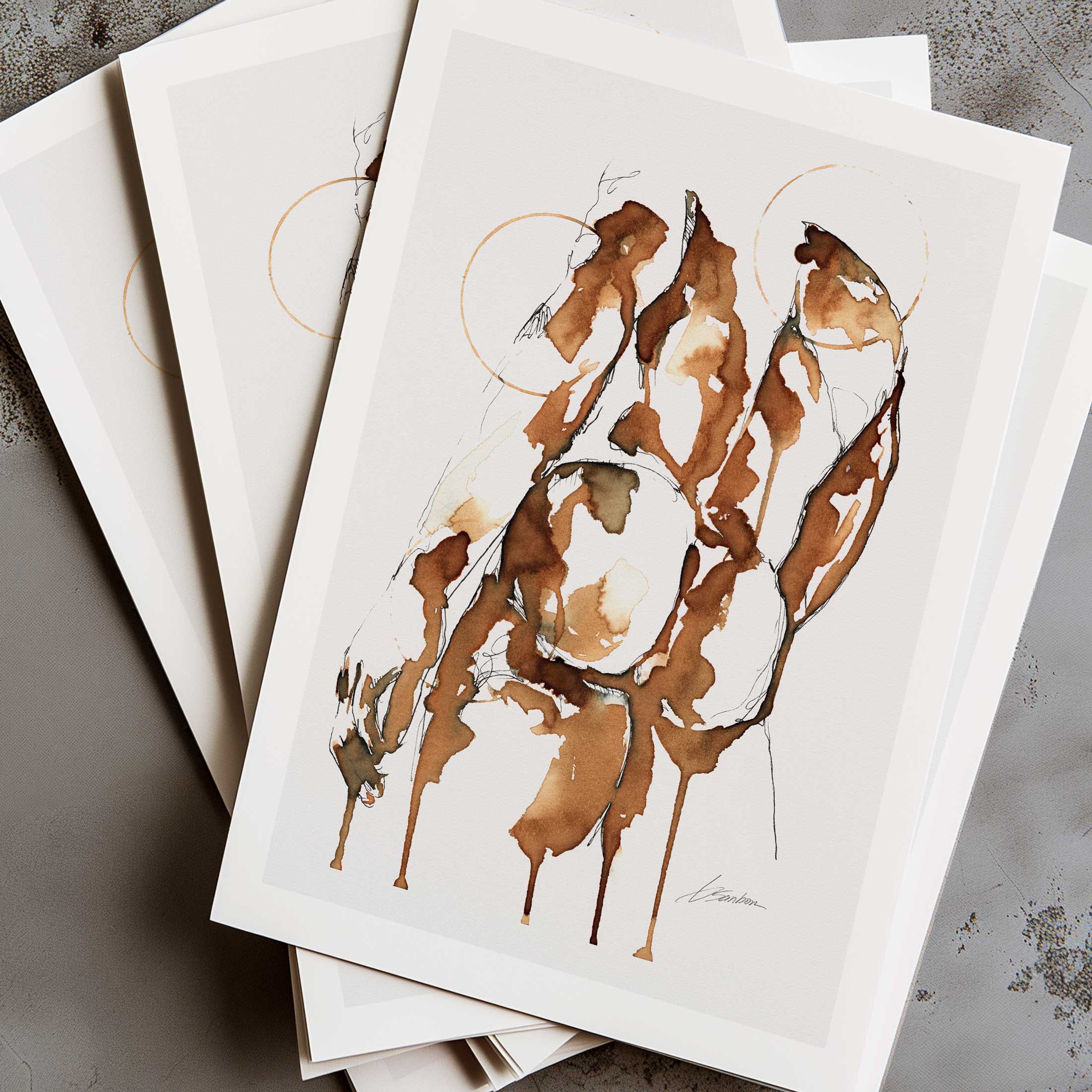 Booty in Coffee Drips – Art Print