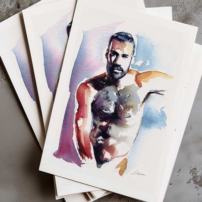 Confident Gaze in Color – Art Print Artist Brenden Sanborn