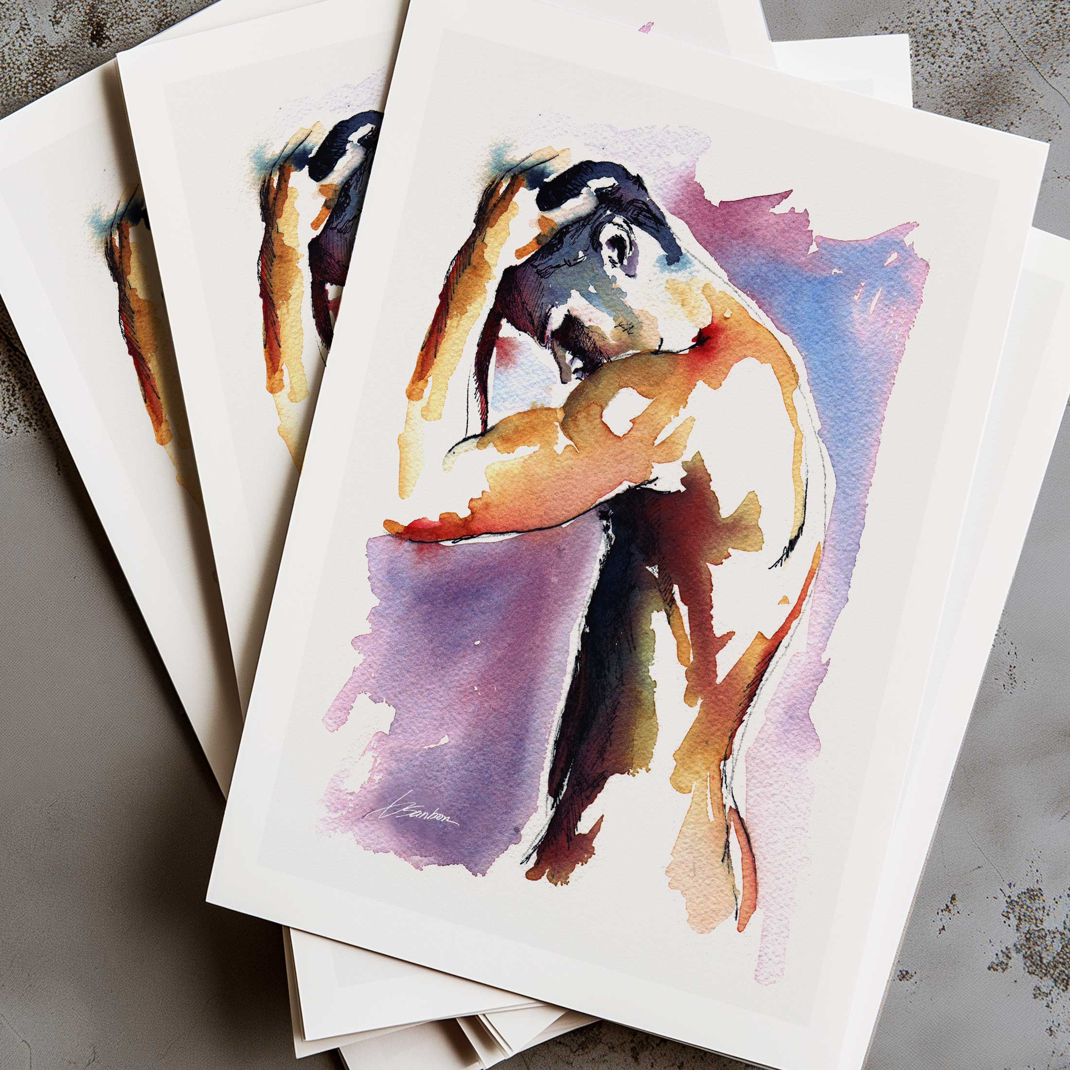 Dusky Hues on Bare Shoulders and Booty – Art Print