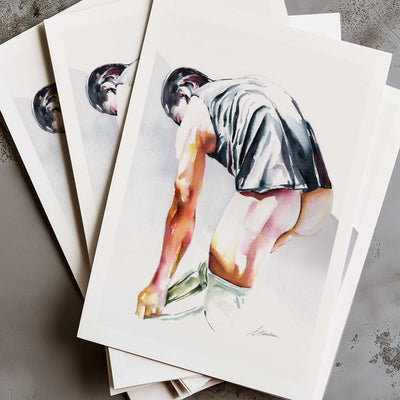 Half Dressed Bend and the Boldest Booty Peek – Art Print Artist Brenden Sanborn
