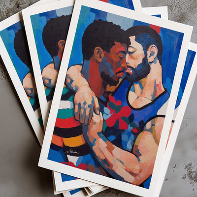 In Your Arms Two Men in Love – Art Print Artist Brenden Sanborn