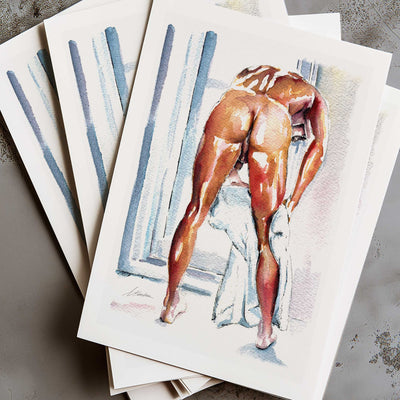 The Toweling Adonis - Giclee Art Print Artist Brenden Sanborn