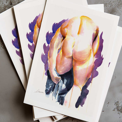 Golden Curves and Shadowed Desire – Art Print Artist Brenden Sanborn