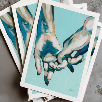 Forever Love - Men Holding Hands - Art Print Artist Brenden Sanborn