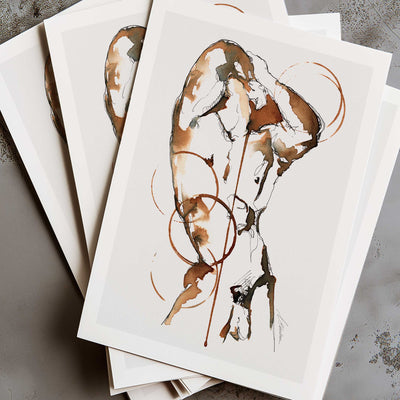 Curved Torso Wrapped in Circles - Art Print Artist Brenden Sanborn