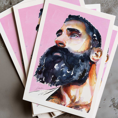 The Gaze Beneath the Beard – Art Print Artist Brenden Sanborn
