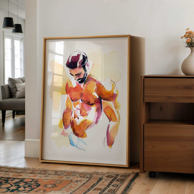 Sunset Body and Downcast Eyes – Art Print Artist Brenden Sanborn