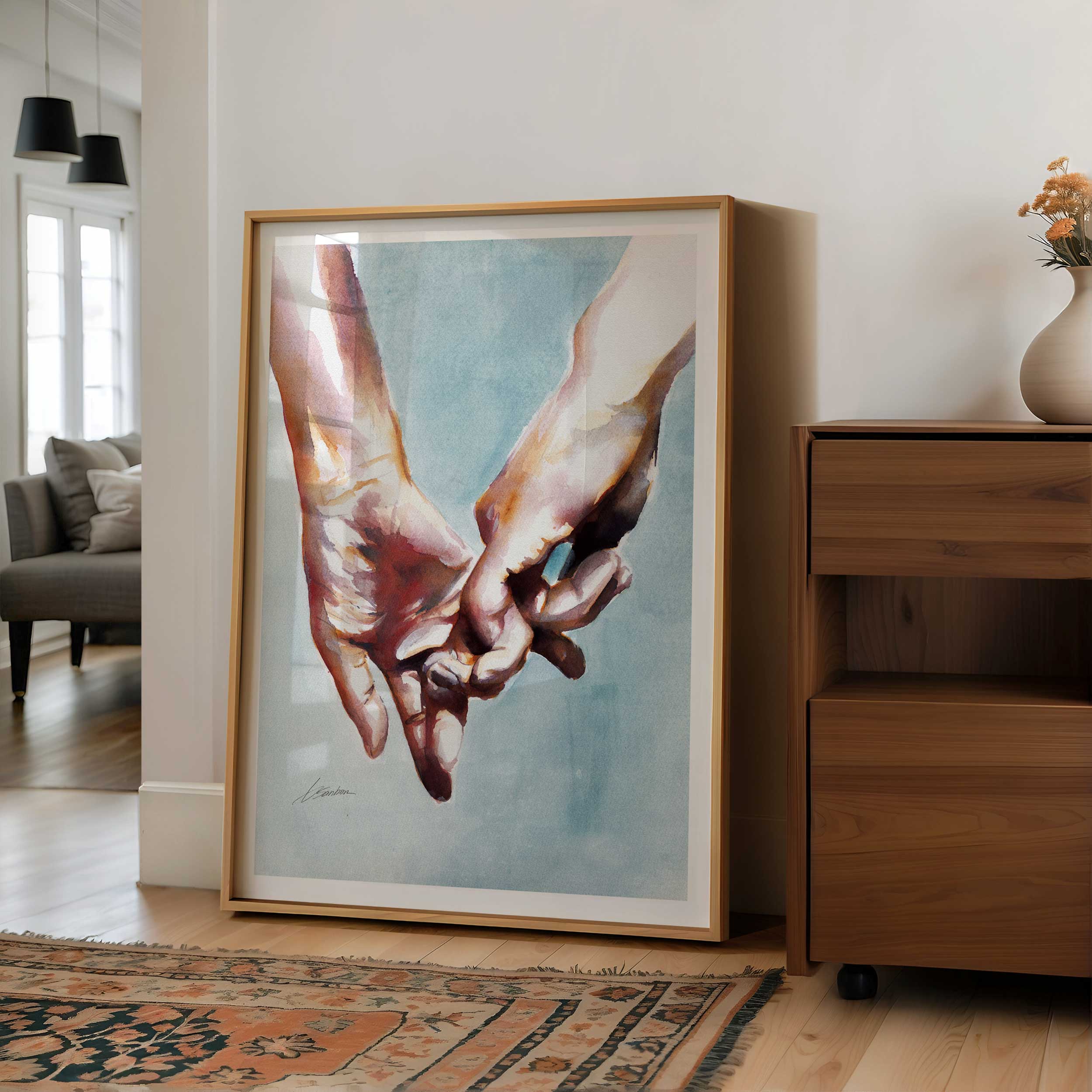 A Gentle Hold of Love – Art Print