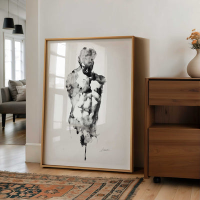 Fading Figure in Ink – Art Print Artist Brenden Sanborn