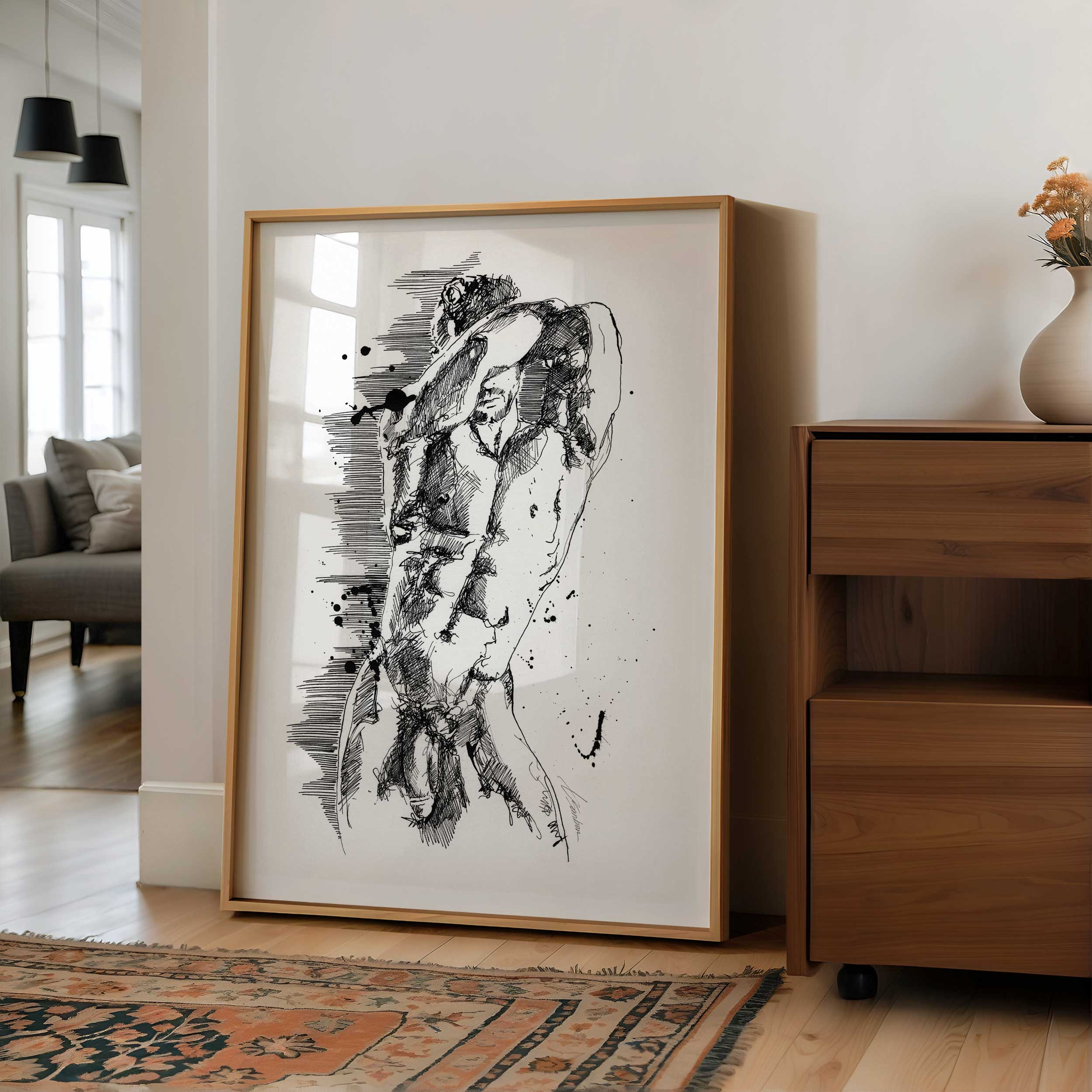 Shadow and Form in Motion – Art Print