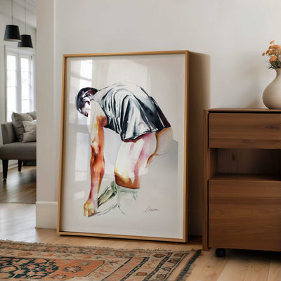 Half Dressed Bend and the Boldest Booty Peek – Art Print Artist Brenden Sanborn