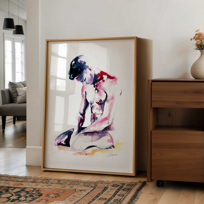 Kneeling in Quiet – Art Print Artist Brenden Sanborn