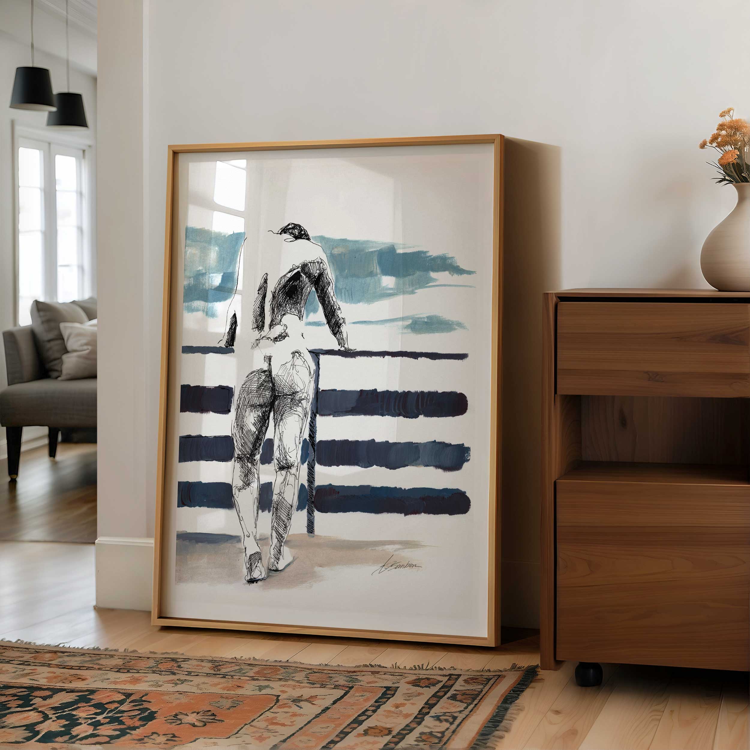 Ocean Breeze on Bare Skin – Art Print