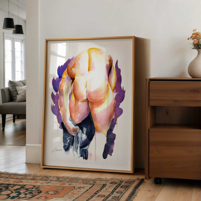 Golden Curves and Shadowed Desire – Art Print Artist Brenden Sanborn