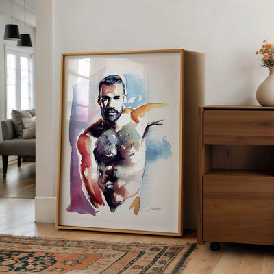 Confident Gaze in Color – Art Print Artist Brenden Sanborn