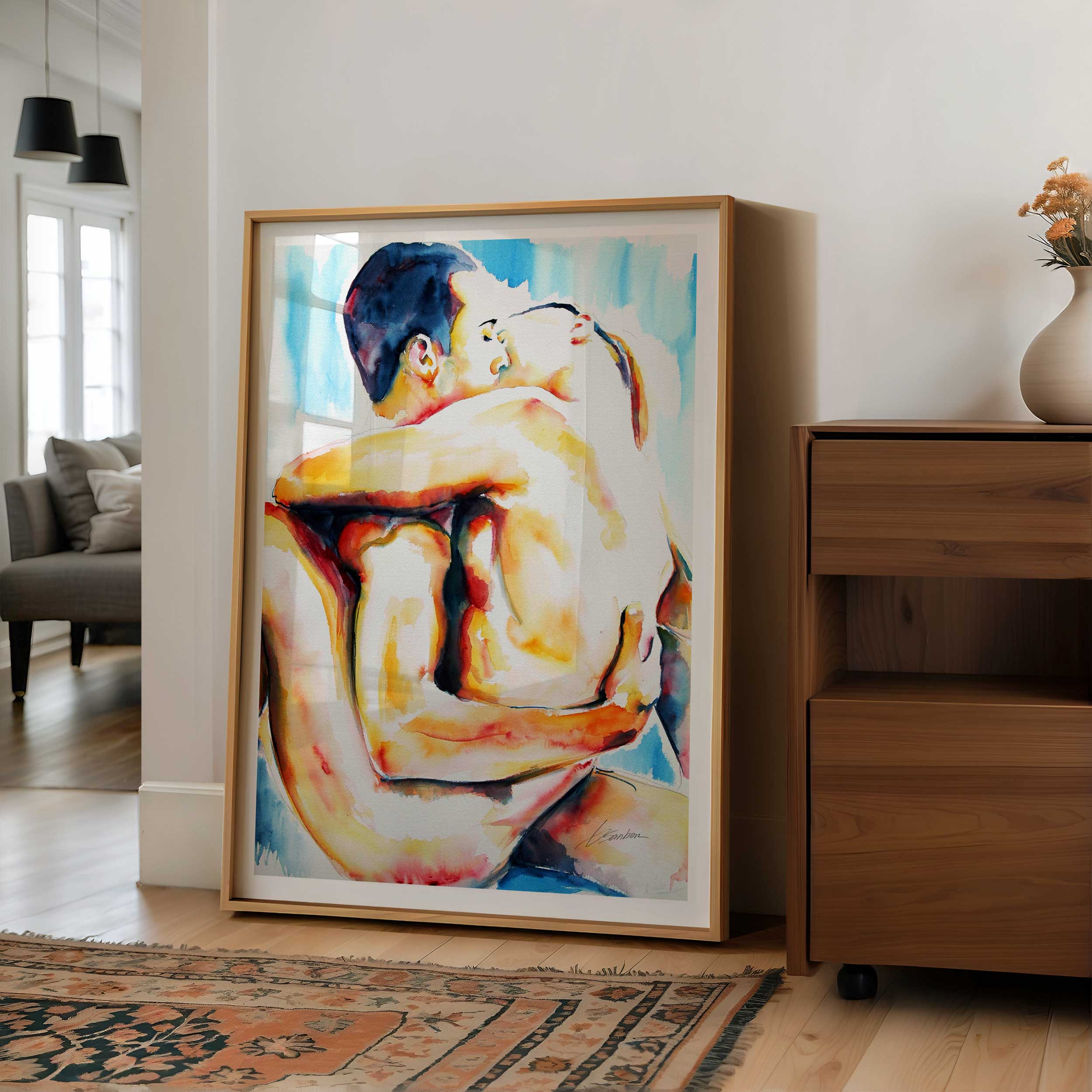 Wrapped in Passion and Warmth – Art Print