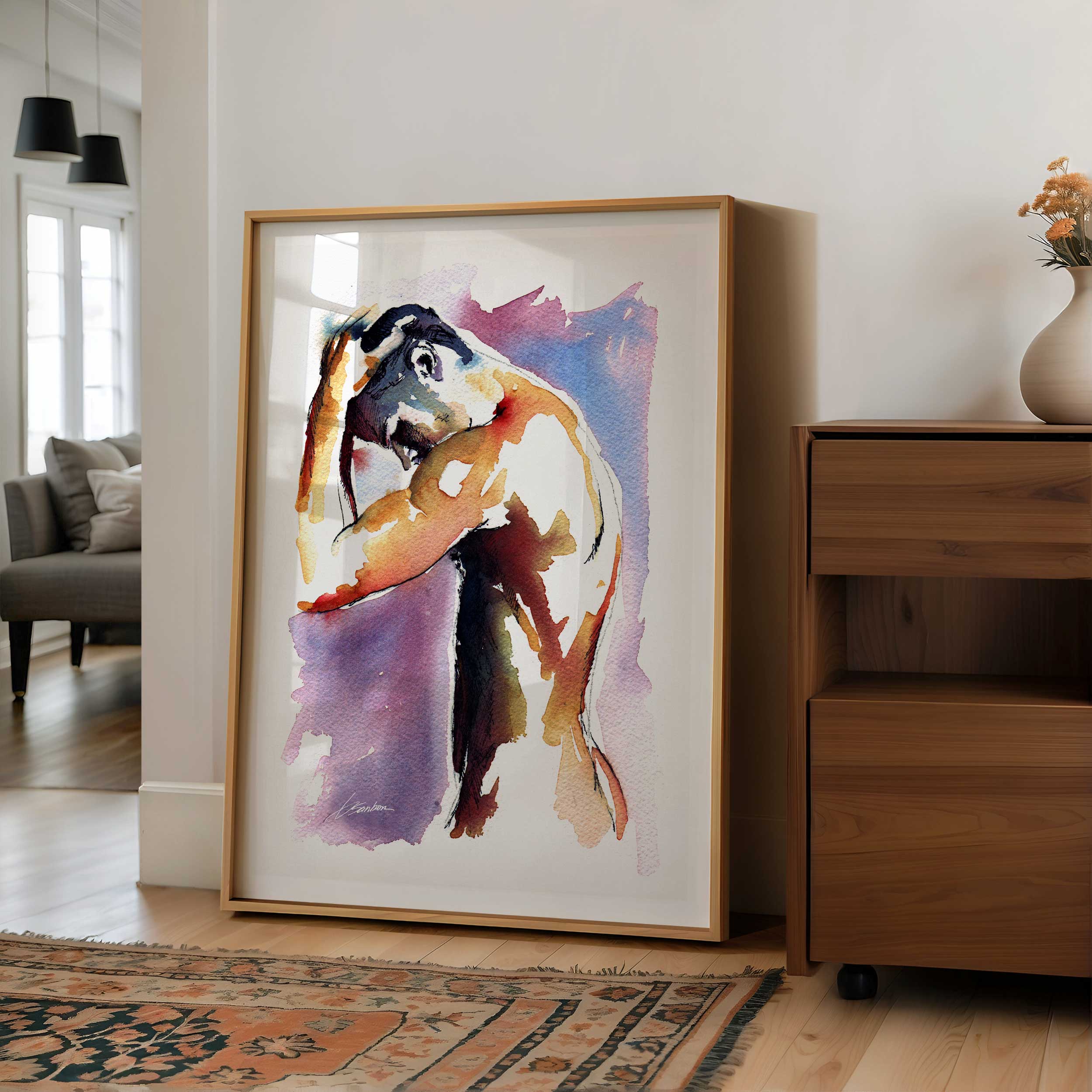 Dusky Hues on Bare Shoulders and Booty – Art Print