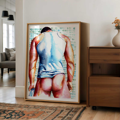 In the Locker Room After the Game - Art Print Artist Brenden Sanborn