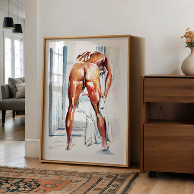 The Toweling Adonis - Giclee Art Print Artist Brenden Sanborn