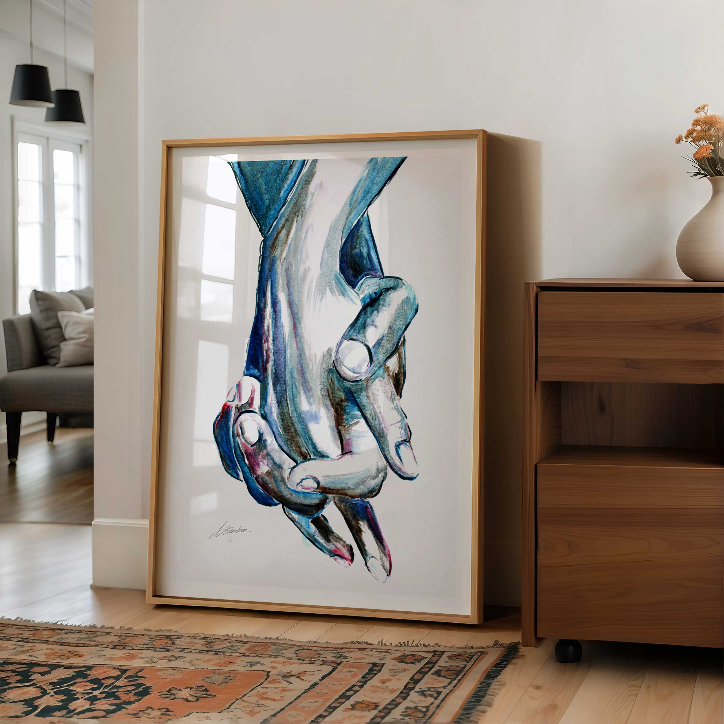 Fingers Entwined in a Silent Promise – Art Print