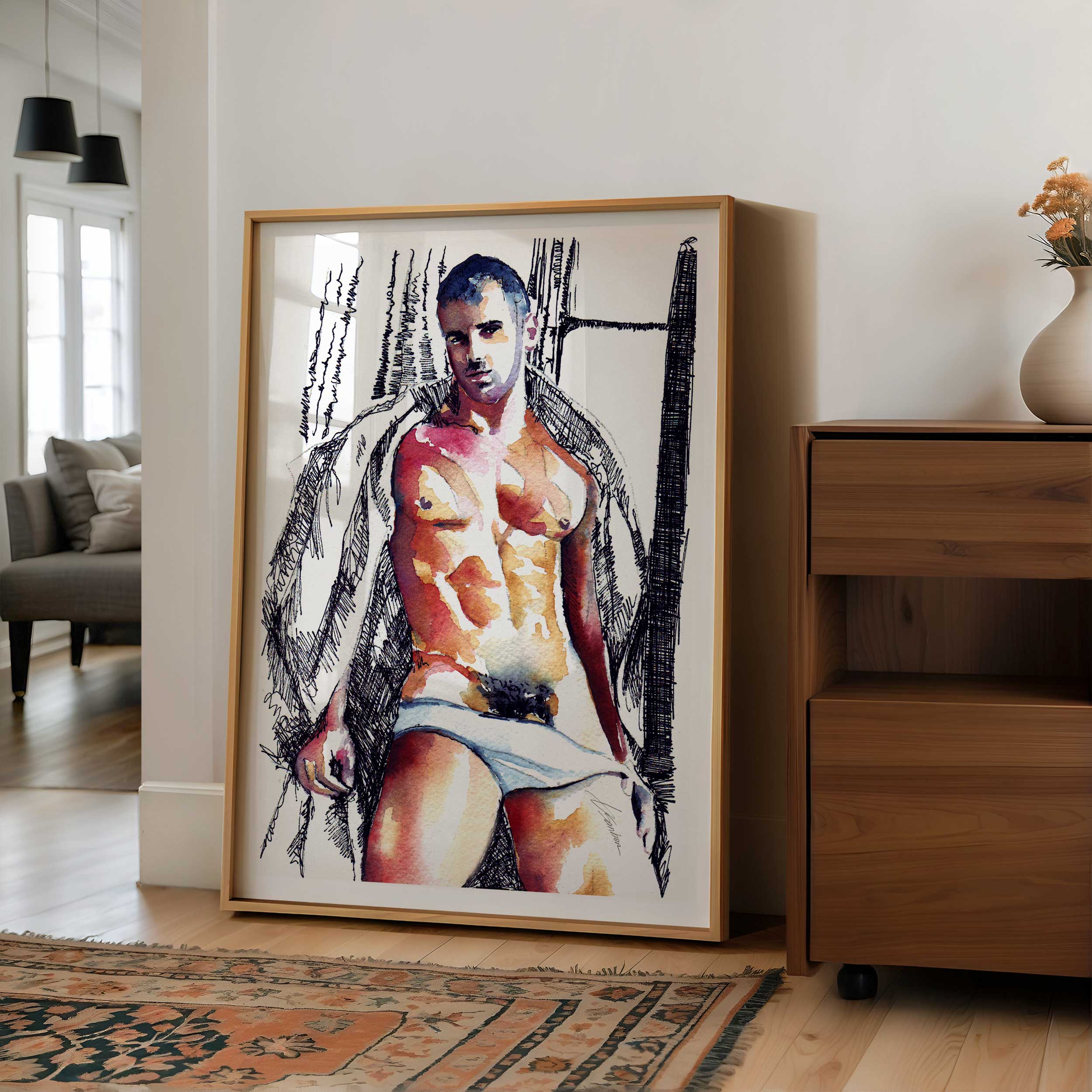 Unbuttoned and Unbothered – Art Print