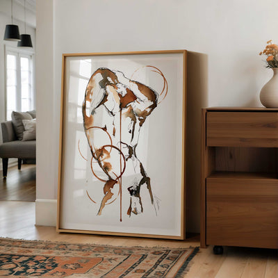 Curved Torso Wrapped in Circles - Art Print Artist Brenden Sanborn