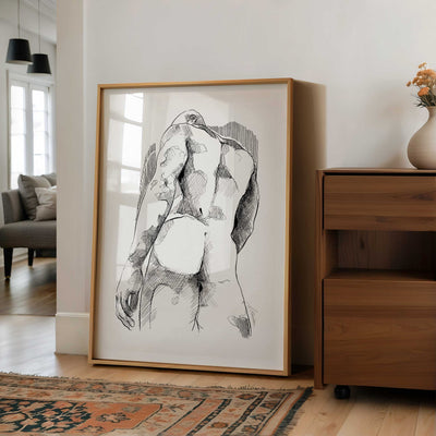 The Strength in His Form and the Curve Below – Art Print Artist Brenden Sanborn