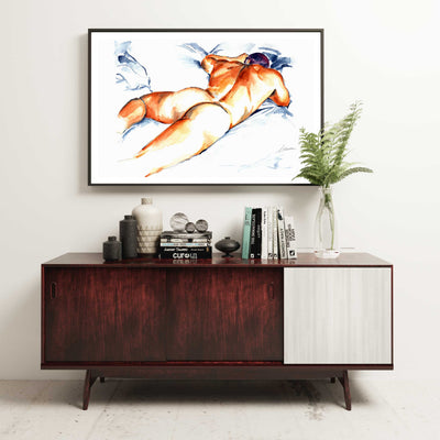 Male Figure in Restful Slumber Face Down - Art Print Artist Brenden Sanborn