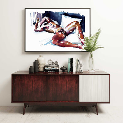 Sleeping Male Nude in Morning Light - Art Print Artist Brenden Sanborn