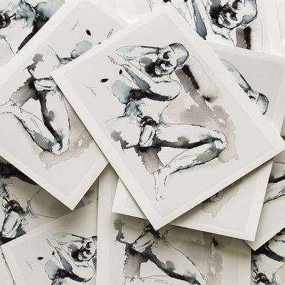 Resting Figure in Fluid Lines – Art Print Artist Brenden Sanborn