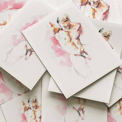 Fluid Male Form in Gentle Motion - Art Print Artist Brenden Sanborn