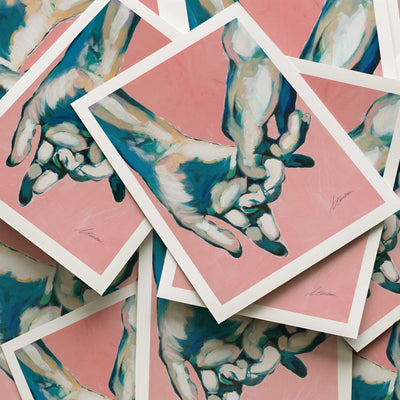 Two Men's Hands Intertwined in Tender Gay Love - Art Print Artist Brenden Sanborn