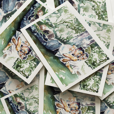 Sharing a Secret in the Shade - Art Print Artist Brenden Sanborn