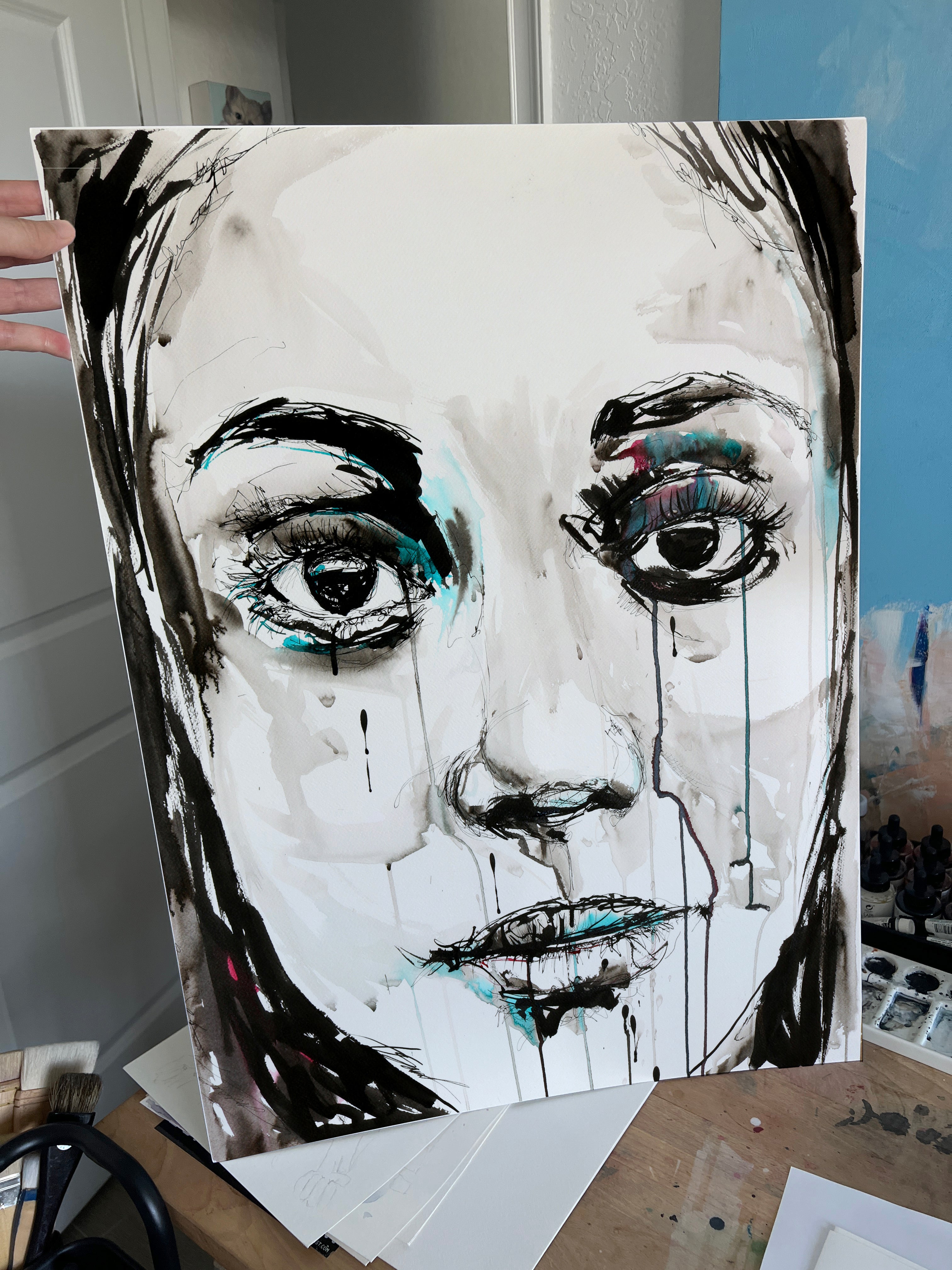 Take It Easy on My Heart – 22x30" Original Watercolor Artist Brenden Sanborn