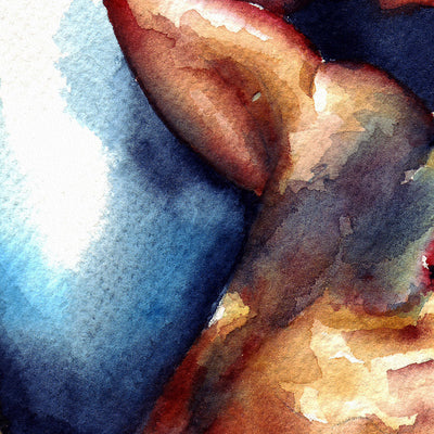 Reclined Male in Quiet Surrender - Art Print Artist Brenden Sanborn