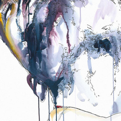 Man in Shower: Washing Neck with a Glimpse of Sensual Lust - Art Print Artist Brenden Sanborn