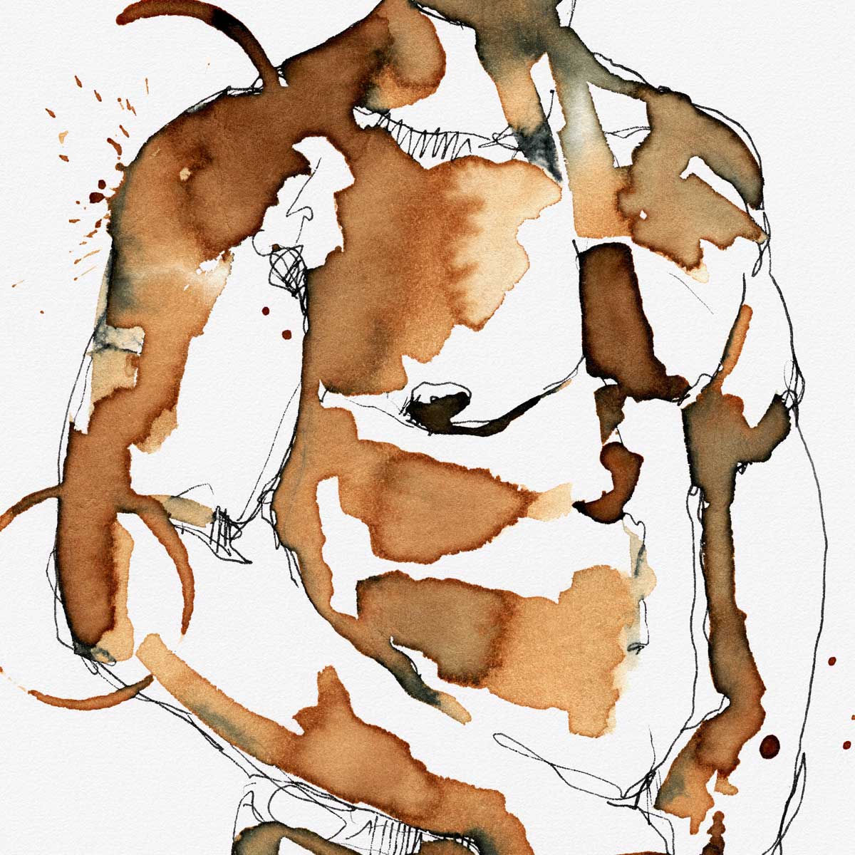 Coffee-Stained Confidence – Art Print