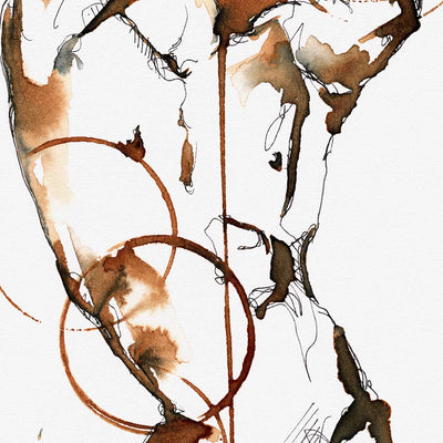 Curved Torso Wrapped in Circles - Art Print Artist Brenden Sanborn