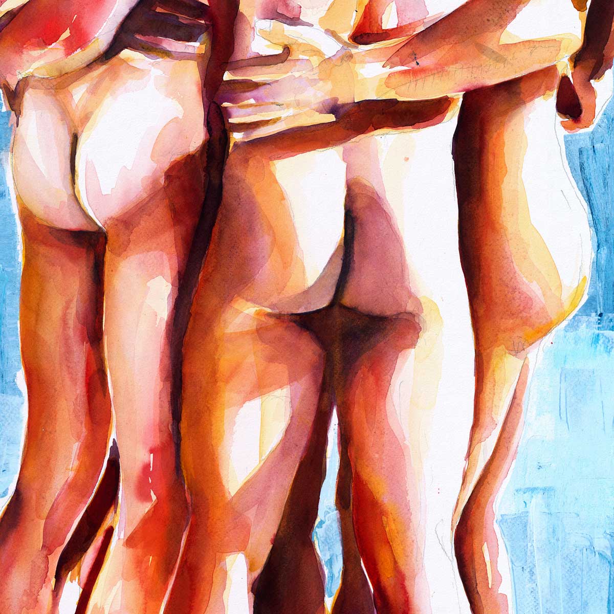 Three Booties in Warmth – Art Print