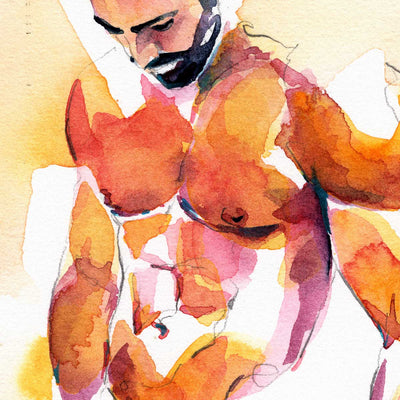 Sunset Body and Downcast Eyes – Art Print Artist Brenden Sanborn