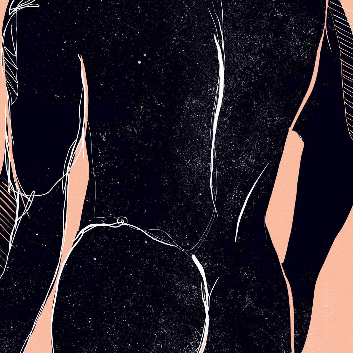 Sculpted Back and Defined Booty Silhouette - Art Print