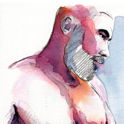 Where the Gaze Rests – 6x9" Original Watercolor Artist Brenden Sanborn