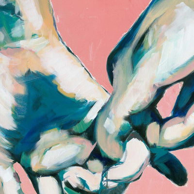 Two Men's Hands Intertwined in Tender Gay Love - Art Print Artist Brenden Sanborn