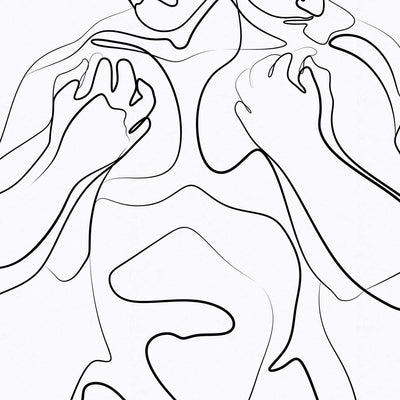 Holding Close Two Men in a One-Line Embrace – Art Print Artist Brenden Sanborn