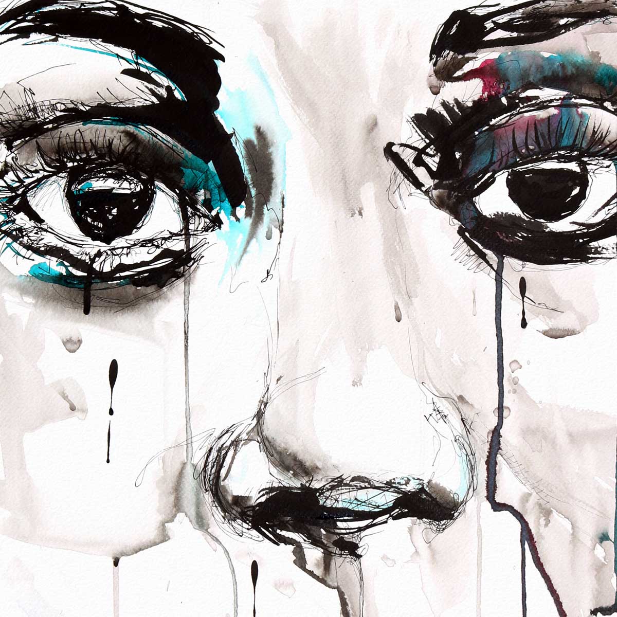 Silent Emotion in Her Eyes - Art Print