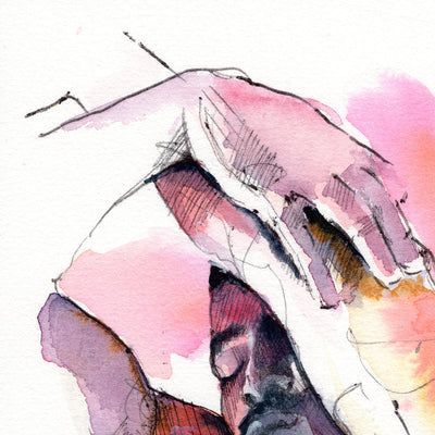 In His Own Rhythm – 6x9" Original Watercolor Artist Brenden Sanborn