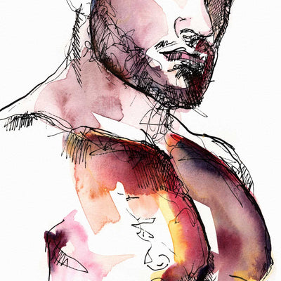 The Fire in His Gaze – Art Print Artist Brenden Sanborn