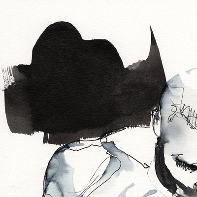 Lean into the Silence – 6x9" Original Ink Artist Brenden Sanborn