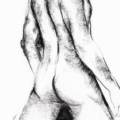 male figure art print Look Back Softly – Art Print by Brenden Sanborn