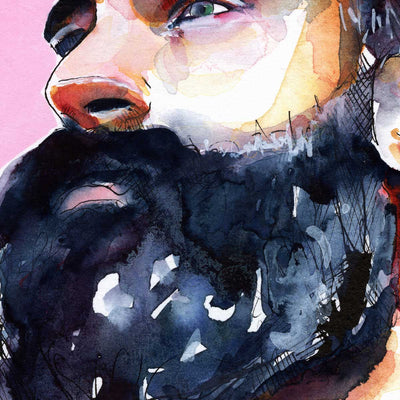 The Gaze Beneath the Beard – Art Print Artist Brenden Sanborn